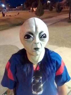 Gray Alien Halloween Latex Mask