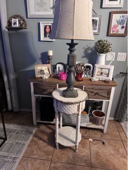 Lamp and table combo
