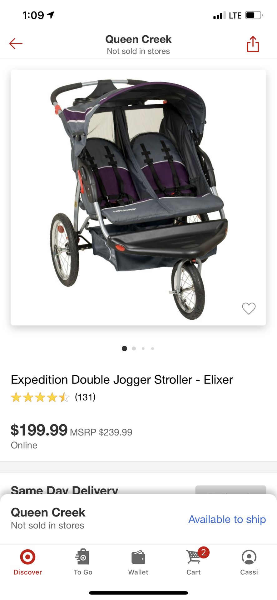 Babytrend Double Stroller BRAND NEW