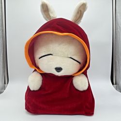Mashimaro Bunny Rabbit Plush Stuffed Animal 2000 Red Cloak Hood Kim Jae In 12"
