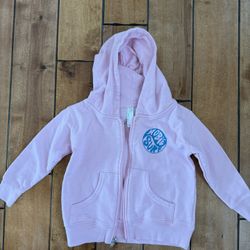 Rabbit Skins Toddler Pink Full Zip Hoodie - Size 2T