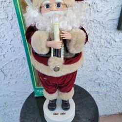 Vtg Animated SANTA CLAUS Lighted Musical Motion-ettes Original Box 18" Holiday 
