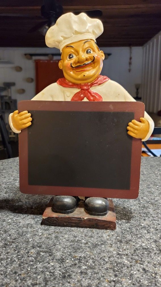 Chef With Chalk Board 