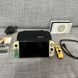 Nintendo Switch OLED Zelda Edition Bundle – Rare, Barely Used, Loaded w/ Extras