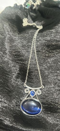 Big dark blue necklace