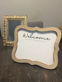 WiFi sign and frame mirror