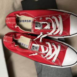 Red Converse Size 9 Womans 
