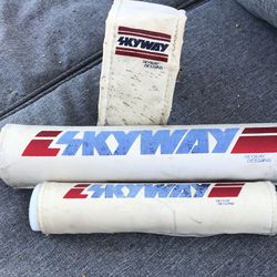 Vintage BMX , Old Weathered Pad Set , Velcro Still Works Fine , 80s , 1980 , Skyway , T/A Located In LaHabra Ca , FIRM PRICE! 