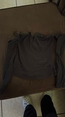 Black off the shoulder long sleeve