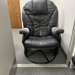 Two Free Recliner Glider Chairs With Foot Stools