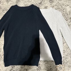 pacsun small navy blue & grey sweaters
