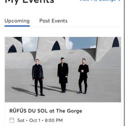 2 GA Tickets: Rüfüs Du Sol October 1