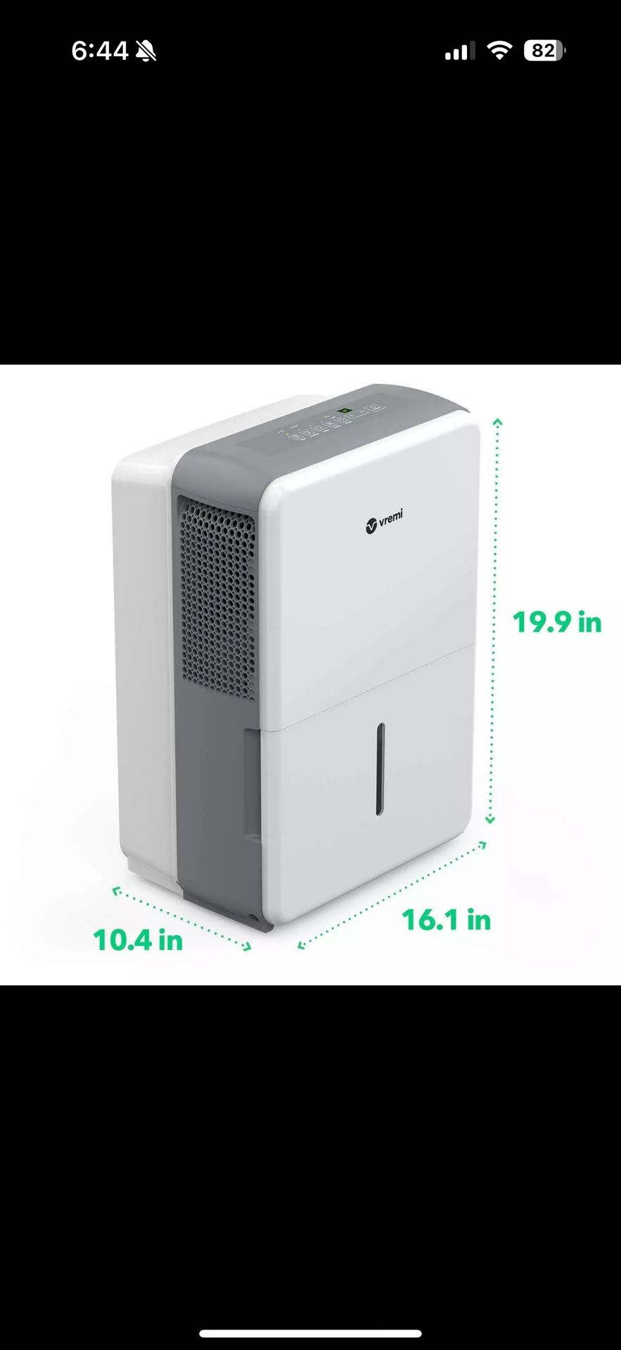 New Vremi 22 Pint Dehumidifier – Energy Efficient, White