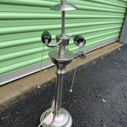 Brushed Silver Desk Lamp 