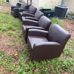 IKEA soft leather chairs