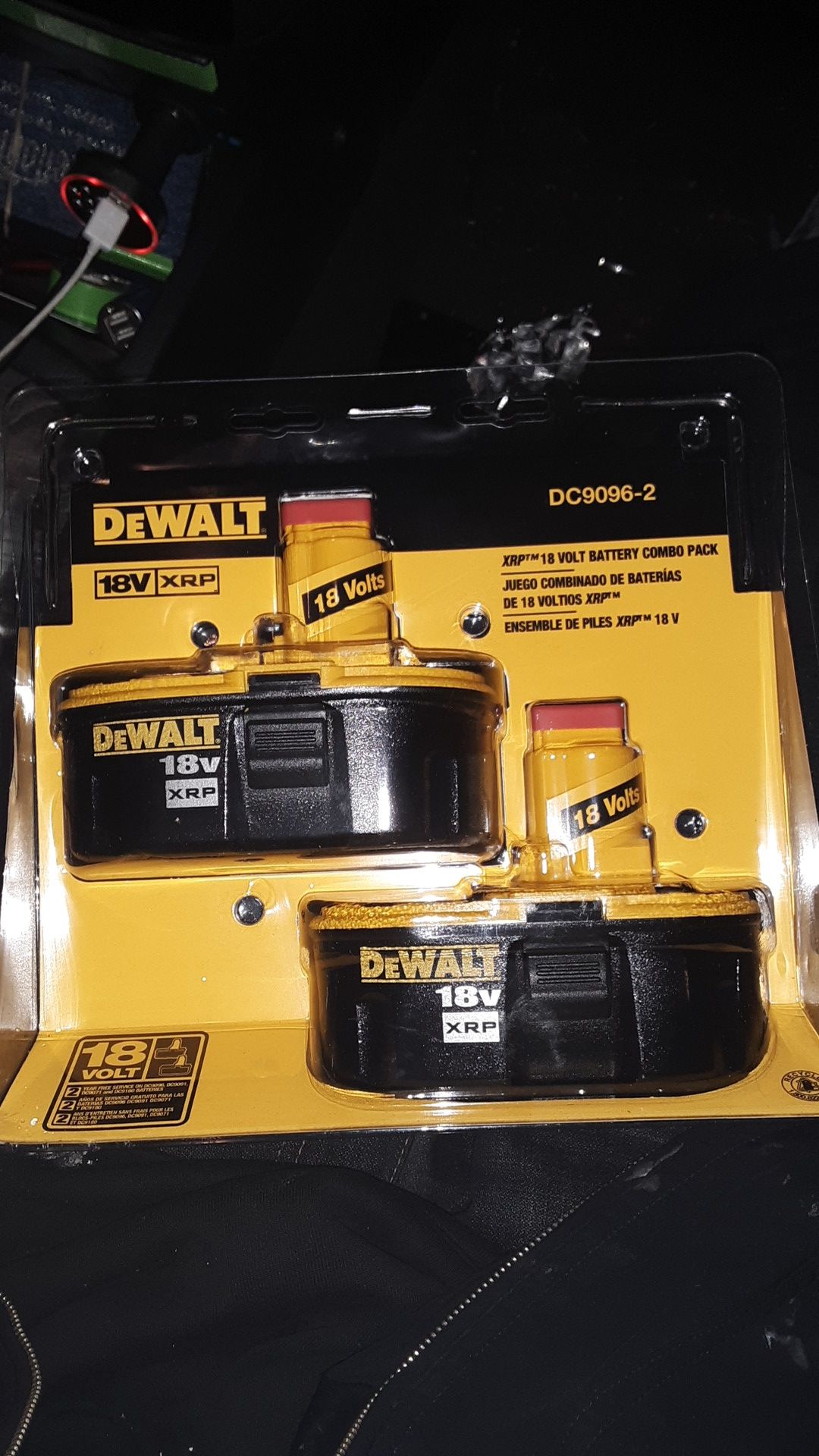 2 pack dewalt 18v xrp batteries