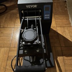 Heat Press 6 in. x 3.75 in. Clamshell Design Curved Element Hat Press with Digital LCD Timer & Temperature Control 