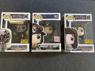 Lucius Malfoy, Boggart As Snape, Bellatrix Lestrange Funko Pops