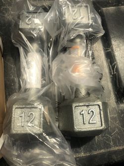 Set of 12lb dumbbells cost iron