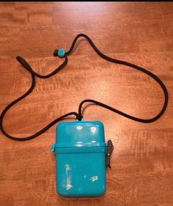 SixFlags Turquoise Waterproof Case for Valuables with Neck Cord