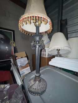 vintage lamp with fringe