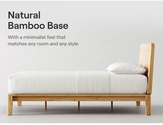 Nectar full size bamboo bed frame