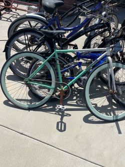 12 bikes beach cruisers road bikes kids lady’s men’s maybe fixie  12 bikes  all for $100 firm they just need a little TLC