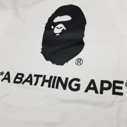 BAPE A Bathing Ape Logo White/Black Tee