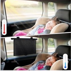 2 Pack Car Sun Shade Side Window for Baby, Roller Vehicle Shades Sun Protection Shade for Car Side Window (Standard-16"x18")