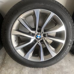 Factory BMW X6 Wheels Tires Runflat Genuine OEM V Spoke Style 595 Bicolore Set 4