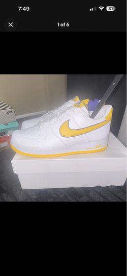 Nike Air Force 1 Low White Yellow Sneakers