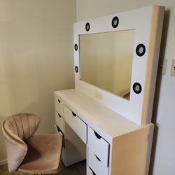 Vanity with chair