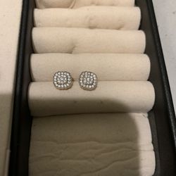 Rose gold lab diamonds earrings 