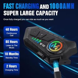 FEYA Motorcycle Helmet Speakers, Helmet Headphone
High Battery Life IPX6 Automatic Answer/Call Music Control Intelligent Noise Wake up Siri 2 Differen