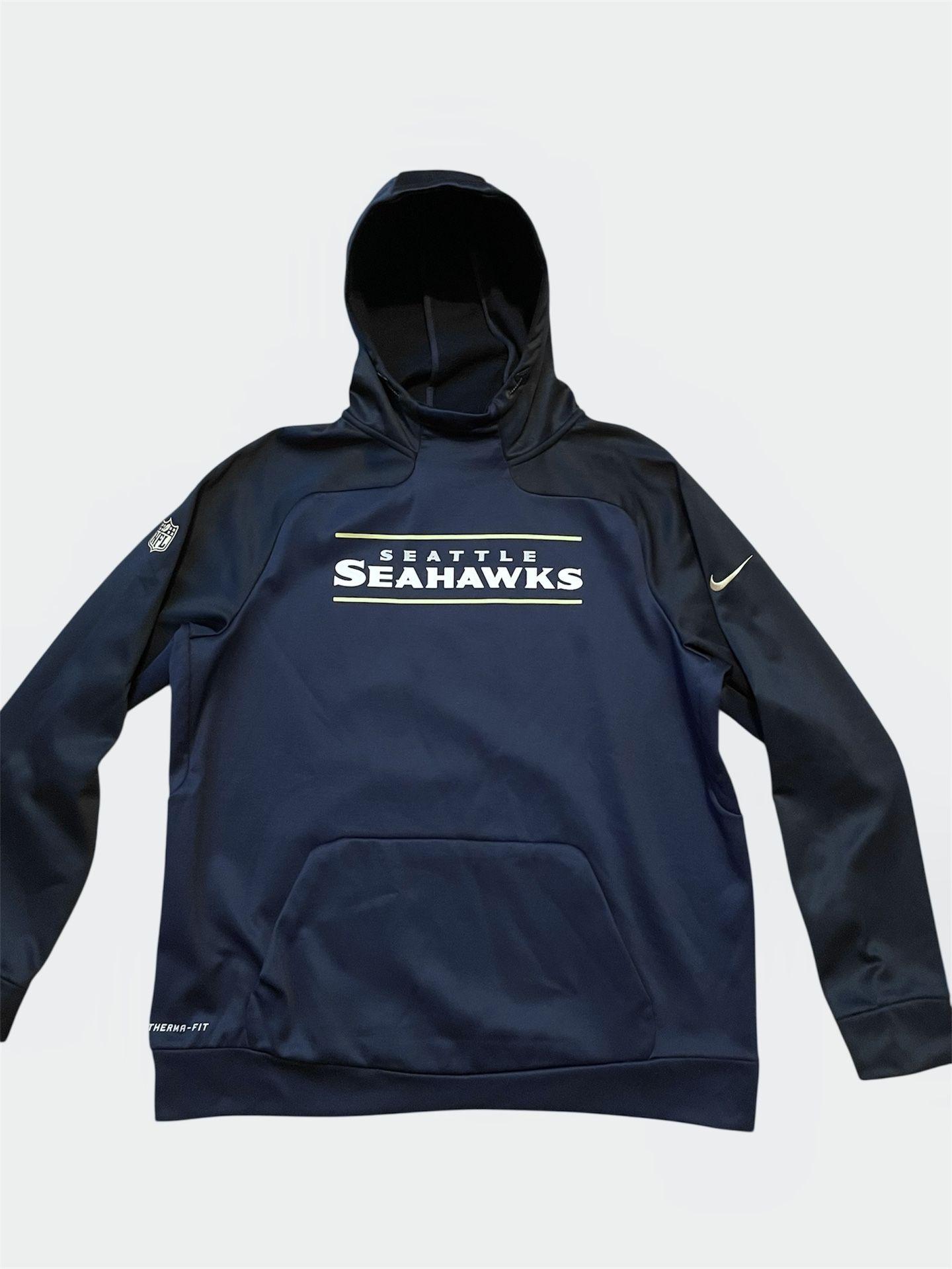 Seattle Seahawks Nike therma fit vintage navy blue NFL football hoodie Size Large