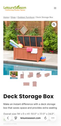 Wooden Deck Box