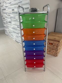 10-Drawer Rolling Storage Cart Tower