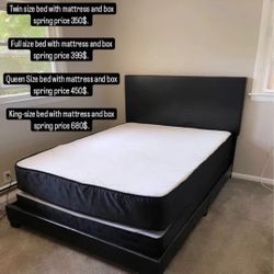 Brand New Complete Bed With Orthopedic Mattress For $349