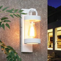 3531: Wall Light Outdoor Lantern E26 Bulb (Not Include) Wall Mount Hang Lamp Wall Sconce Lighting Round Aluminum Lights for Porch Front Door Doorway G