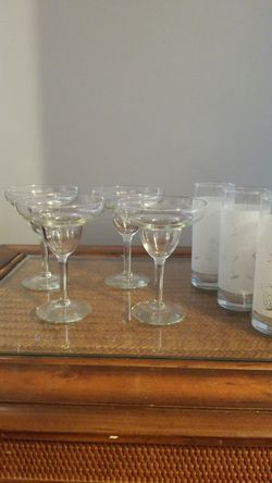 Margarita and tall drinking glasses
