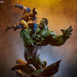 Sideshow Hulk Vs Wolverine 1/5 Statue
