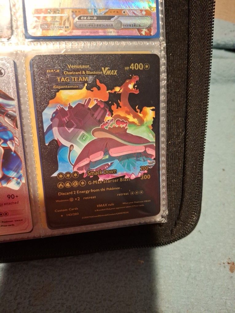 Custom Pokémon V Max Card Of 3 Pokémon, Charizard Blastoise Venasour V Max Custom