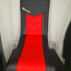 X Rocker Gaming Chair. Red/ Black With Lights