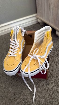 Vans high top yellow size 1Y