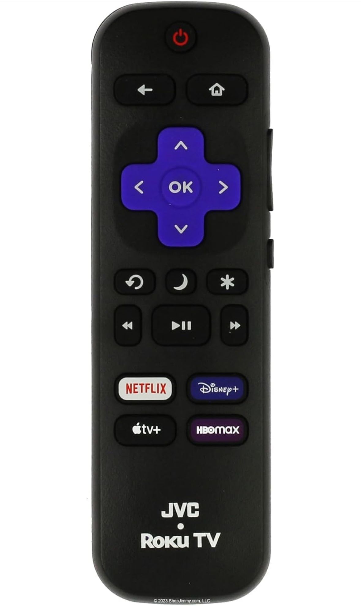 JVC (contact info removed) Roku TV  Remote Netflix Disney Apple HBOMax.