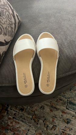 White, White Line Sandals