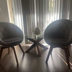 2 Swing Velvet Chair
