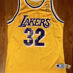 Magic Johnson Los Angeles Lakers Vintage Champion Jersey Sz 48 NEW