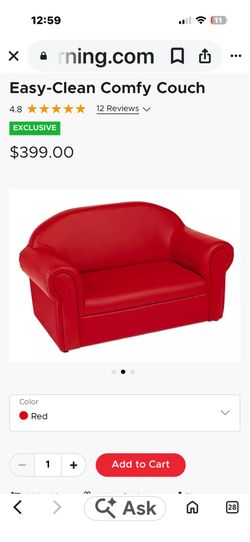 Easy clean lakeshore couch