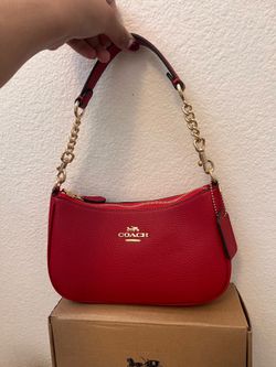 Red coach bag for women